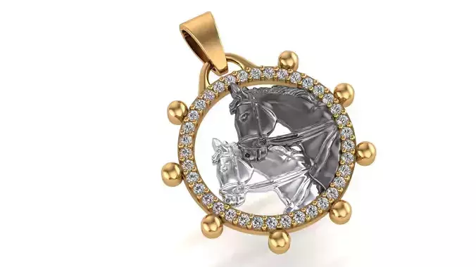 Organic Horse Pendant 3D print model