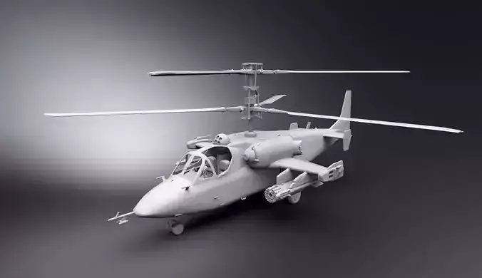 Kamov Ka 52 Scale model 3D print model