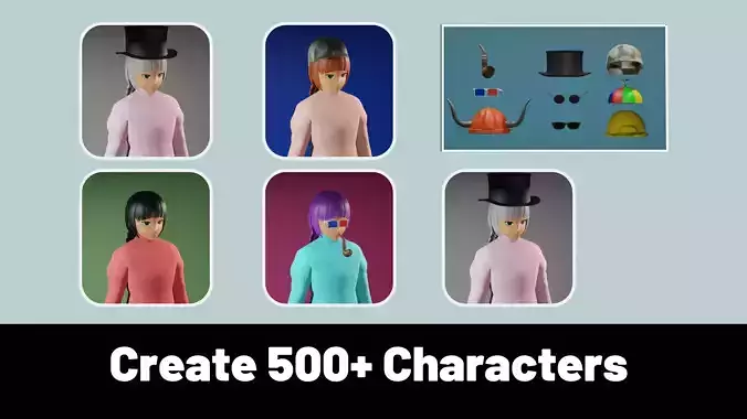 3d NFT Characters - Series CXXIV