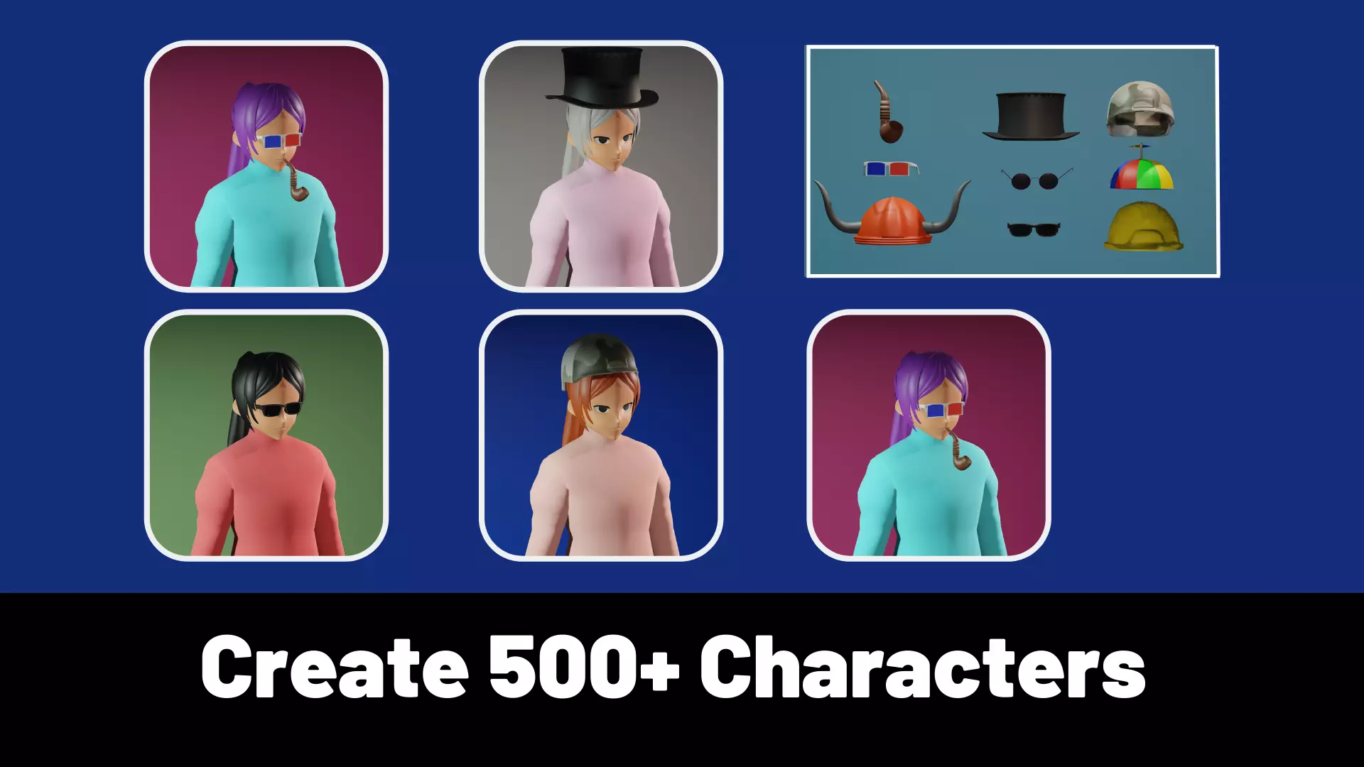 3d NFT Characters - Series CXXVI Low-poly 3D model_0