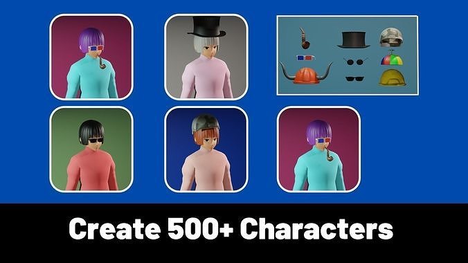 3d NFT Characters - Series CXXXIX Low-poly 3D model
