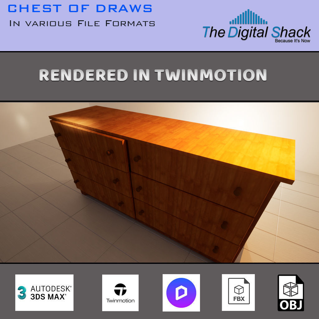 Chest of Draws 3D model_5