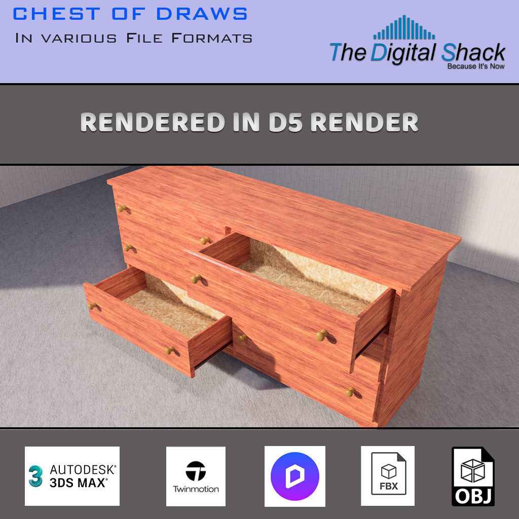 Chest of Draws 3D model_3