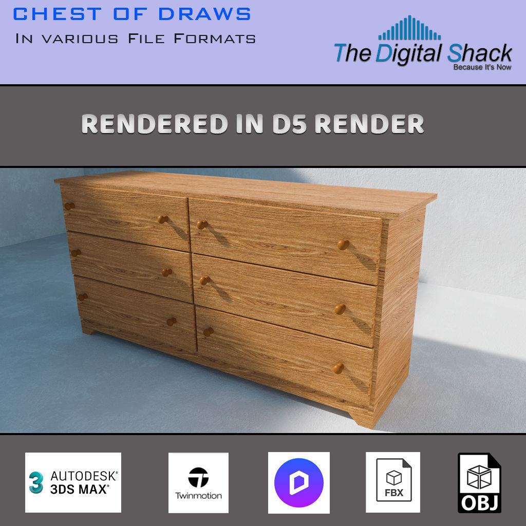Chest of Draws 3D model_6