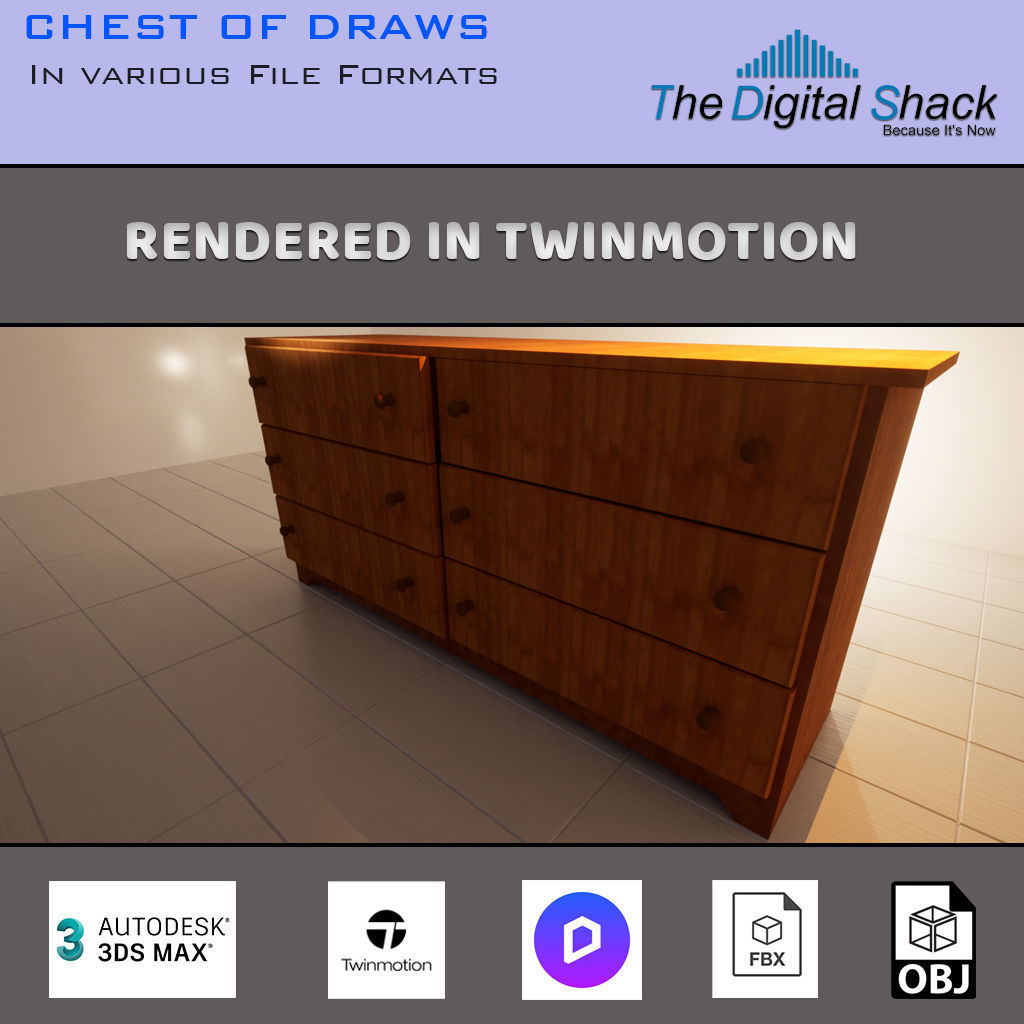 Chest of Draws 3D model_7