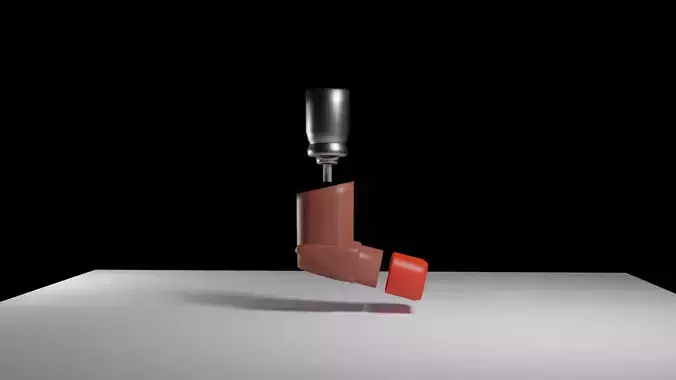 Inhaler 1 plastic tube with hole in it