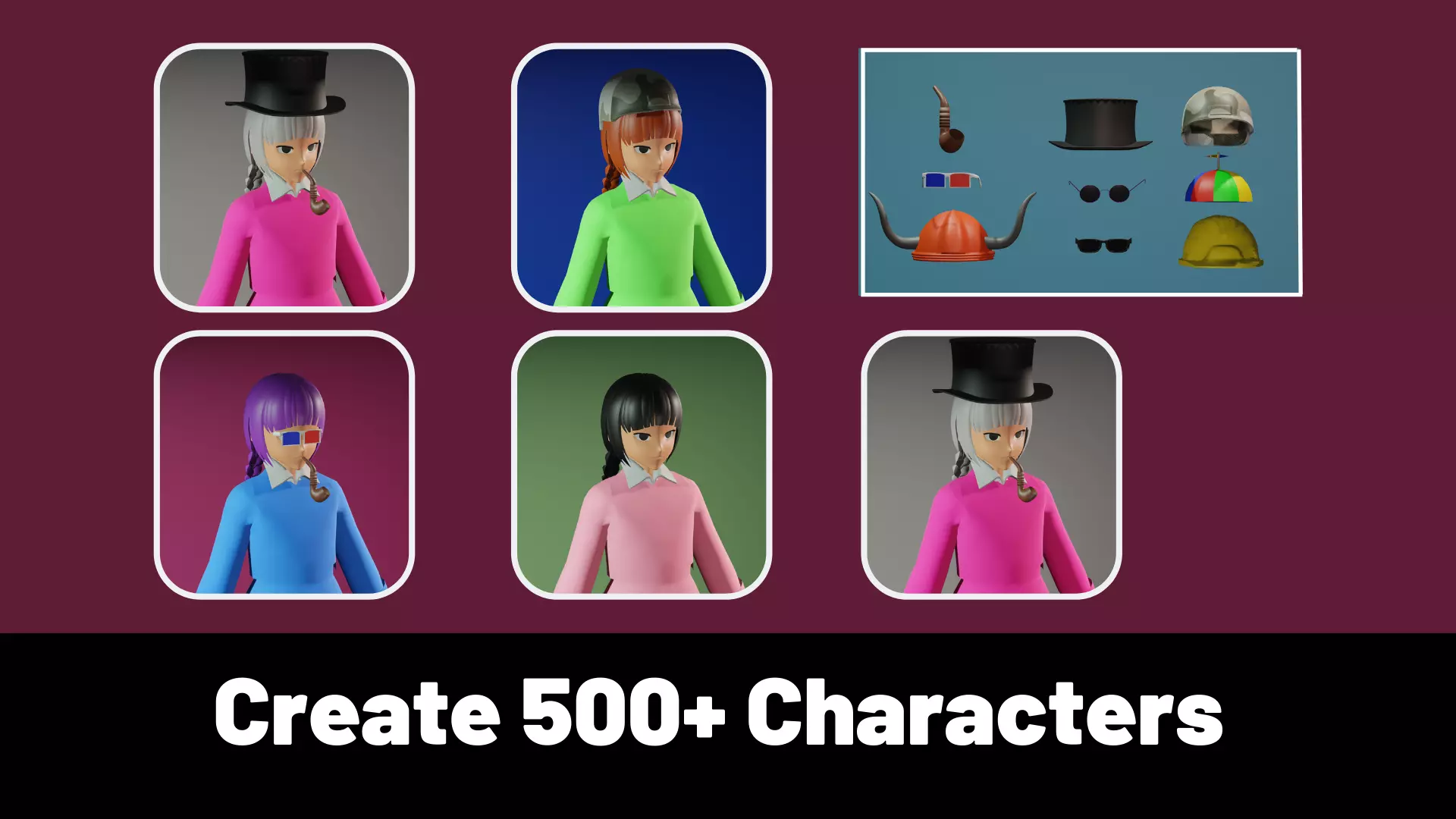 3d NFT Characters - Series CXLIV Low-poly 3D model_0