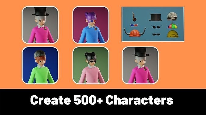 3d NFT Characters - Series CL Low-poly 3D model