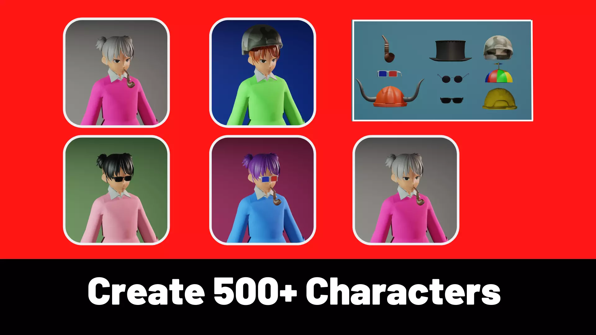 3d NFT Characters - Series CLI Low-poly 3D model_0