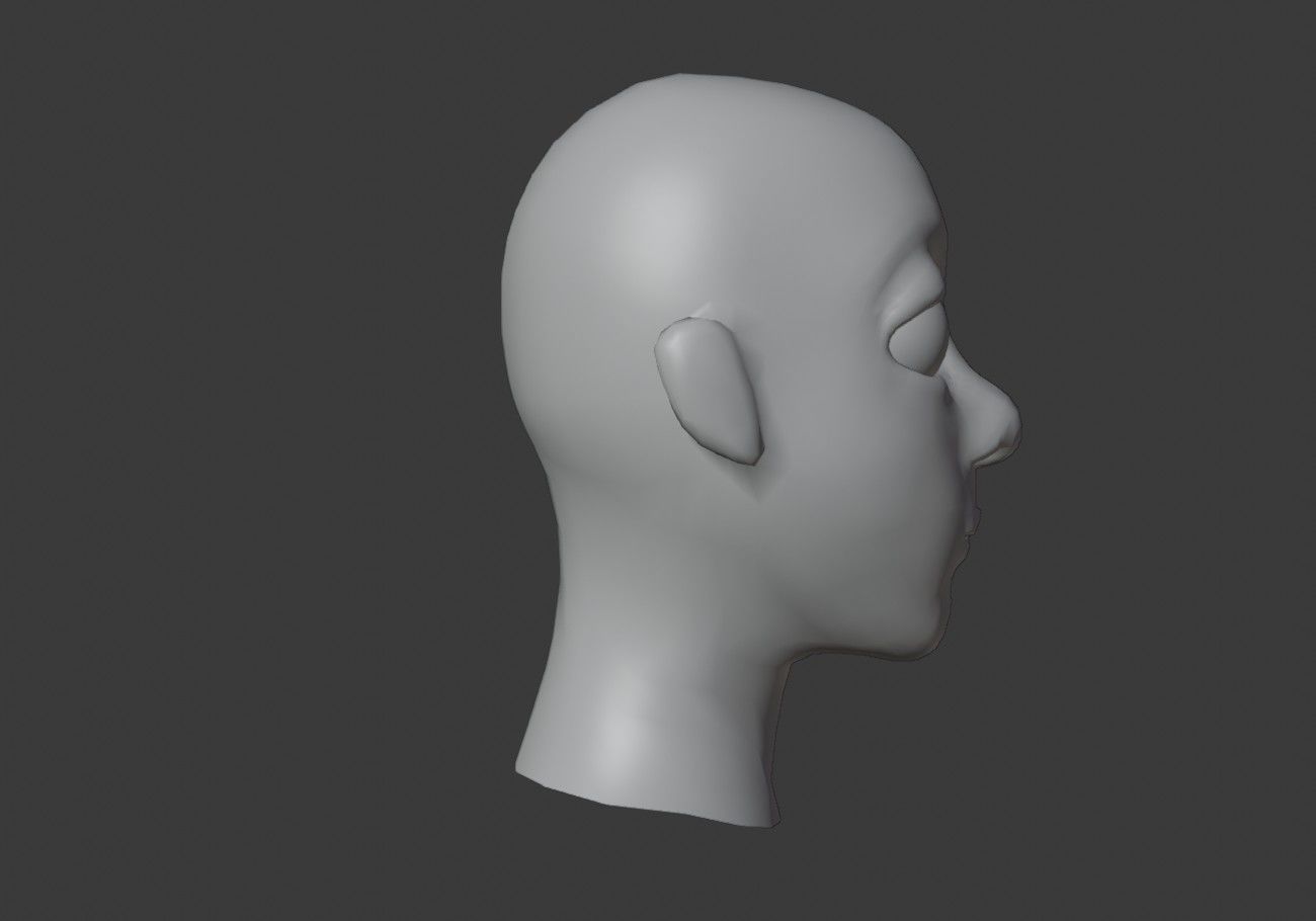 black boy head Low-poly 3D model_17