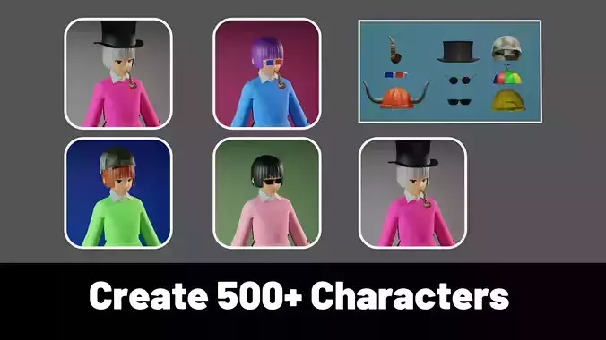 3d NFT Characters - Series CLIX