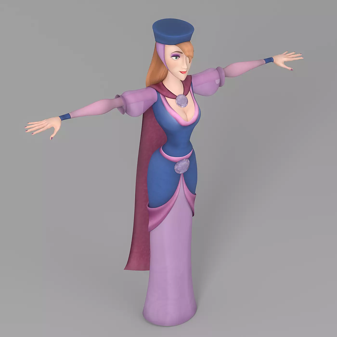 cartoon woman 7 Low-poly 3D model