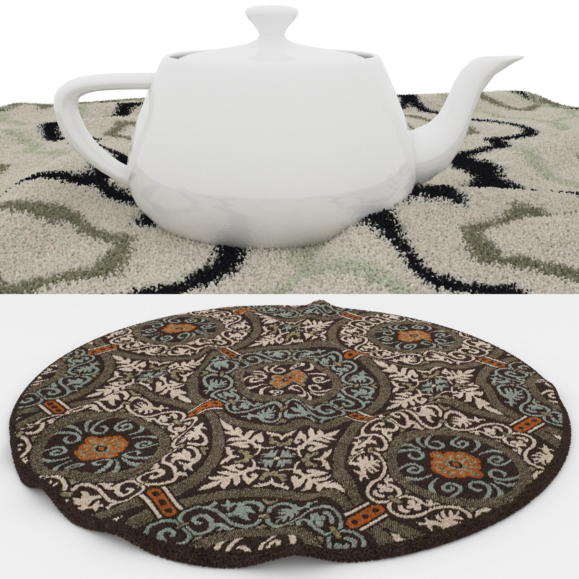 Rugs No 633 Low-poly 3D model_1