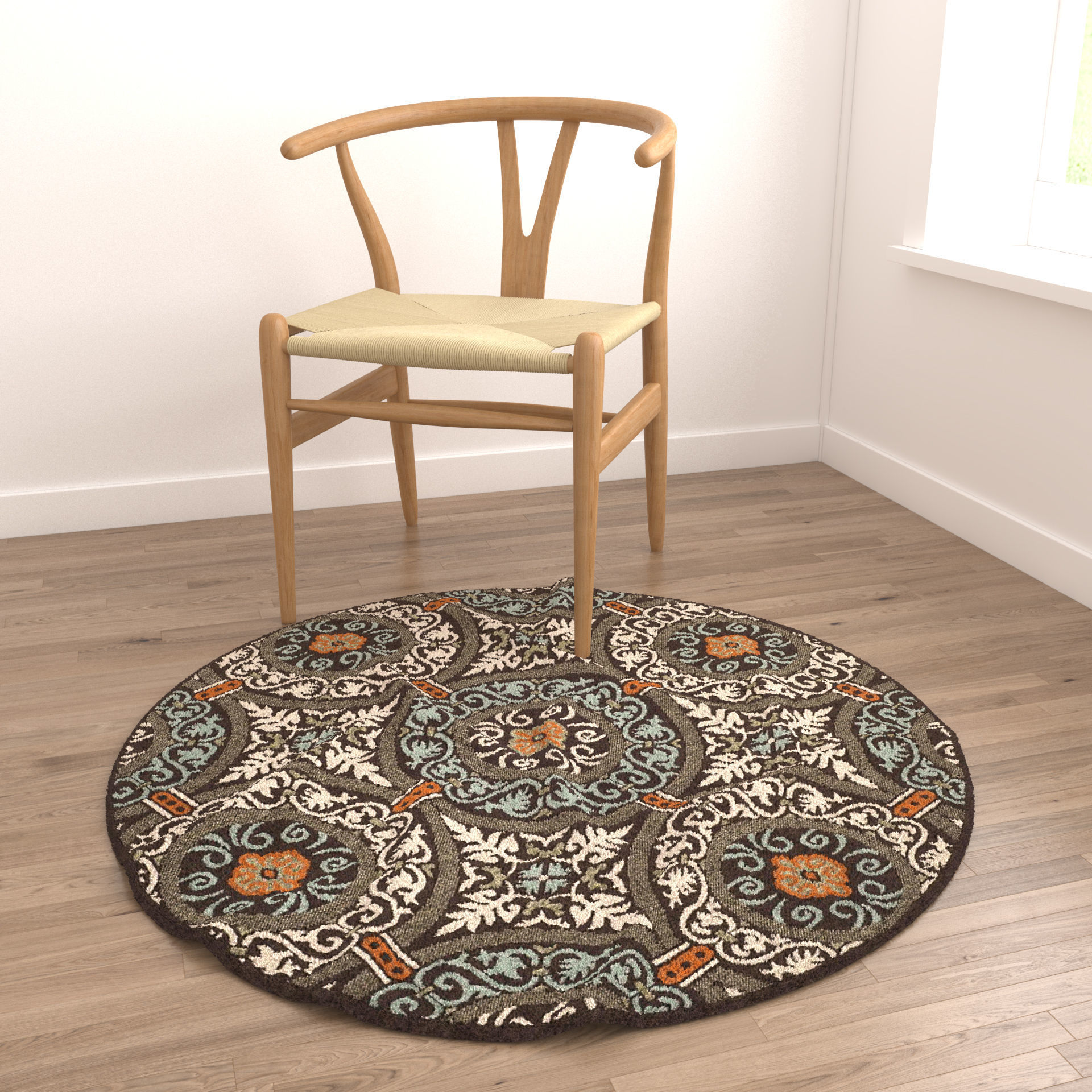 Rugs No 633 Low-poly 3D model_3
