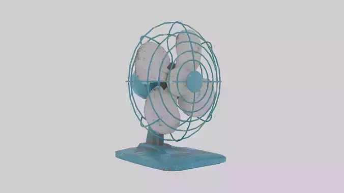 Low-Poly Worn Old Fan