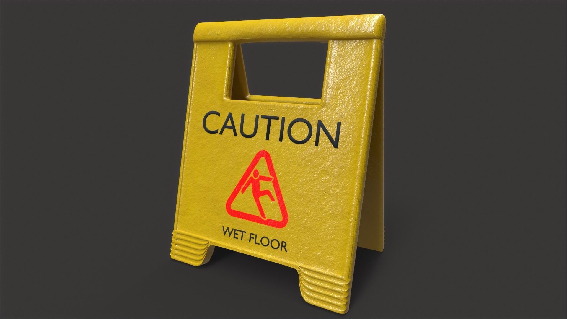 Wet Floor Sign 3D model CGTrader