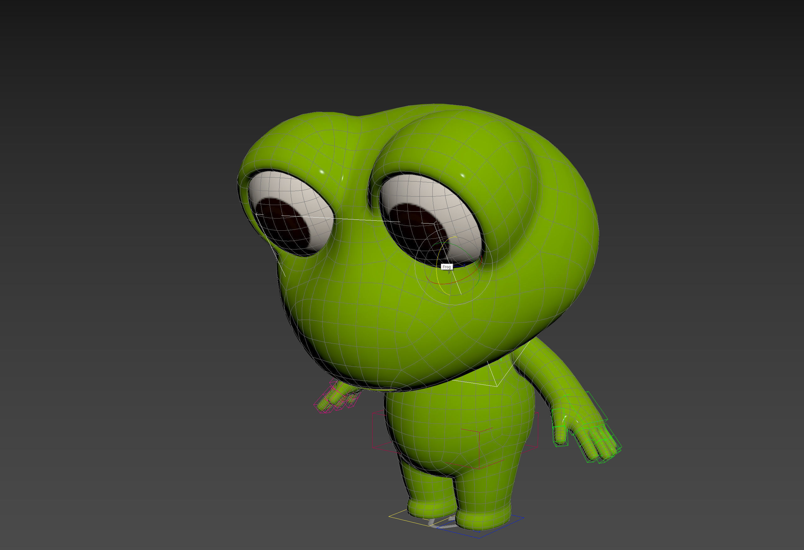 Character172 Rigged Frog 3D model_16