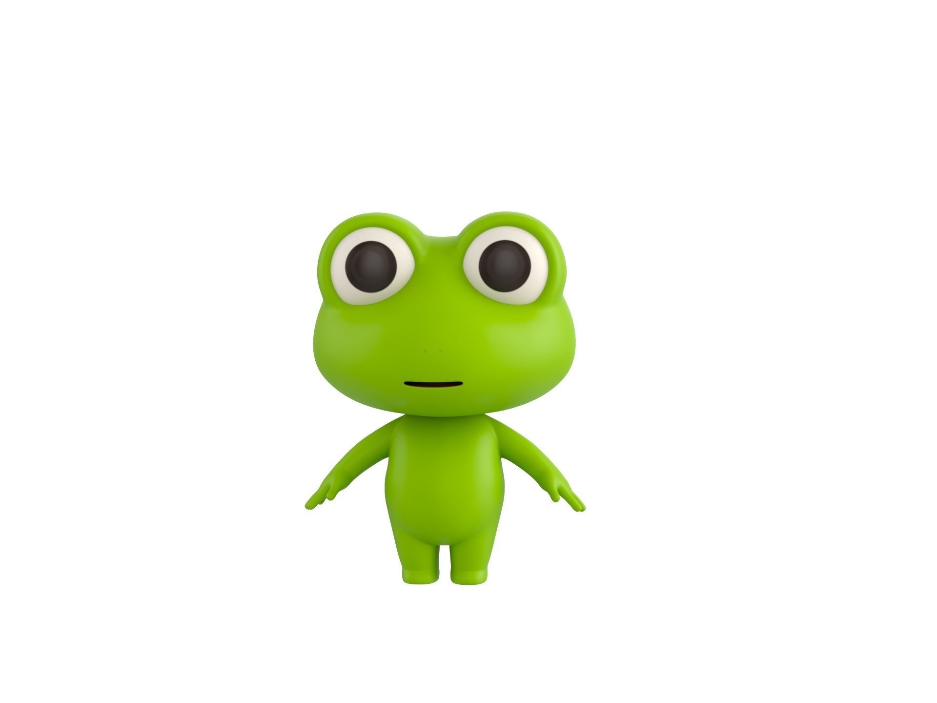 Character172 Rigged Frog 3D model_8