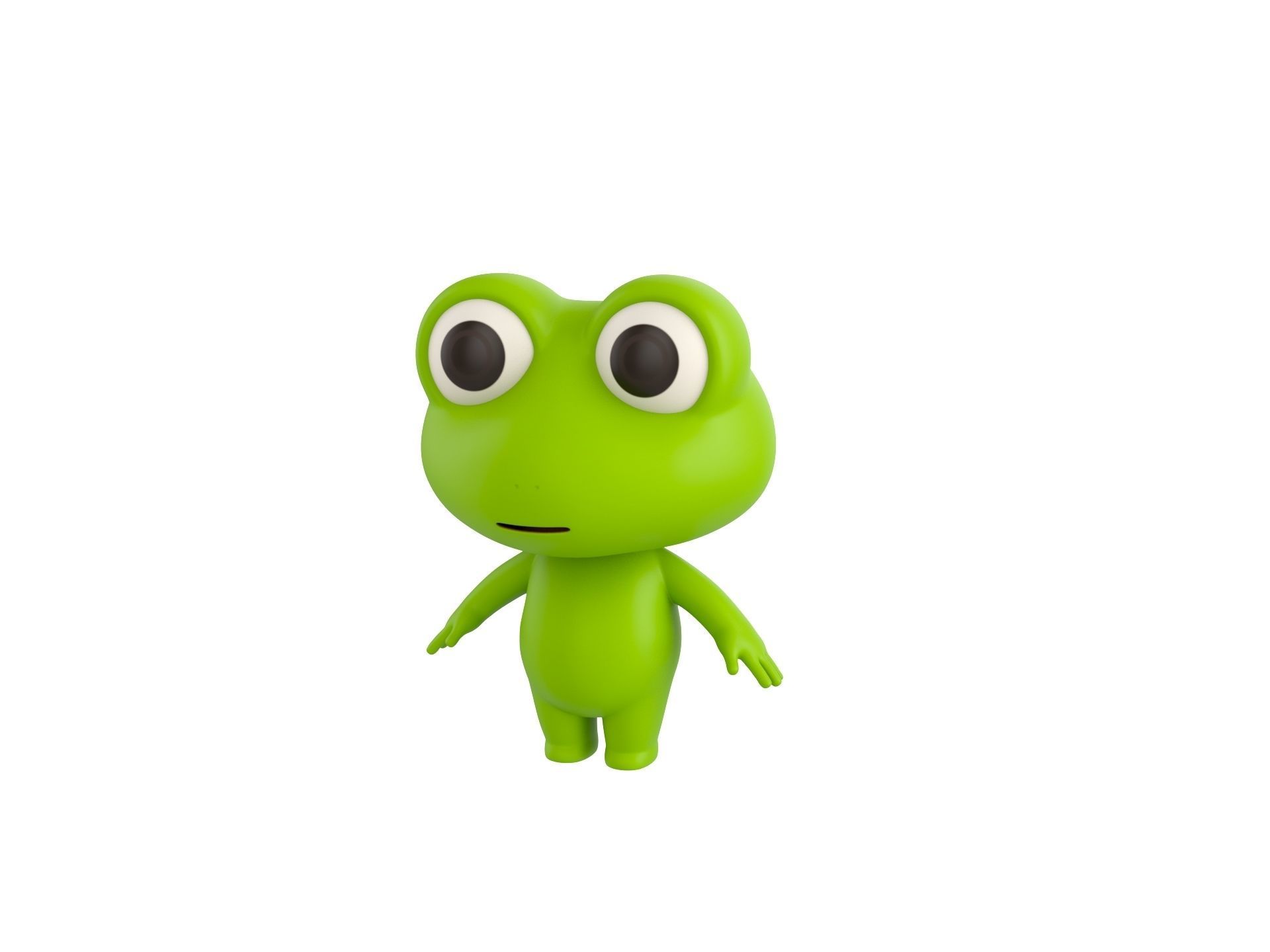 Character172 Rigged Frog 3D model_2
