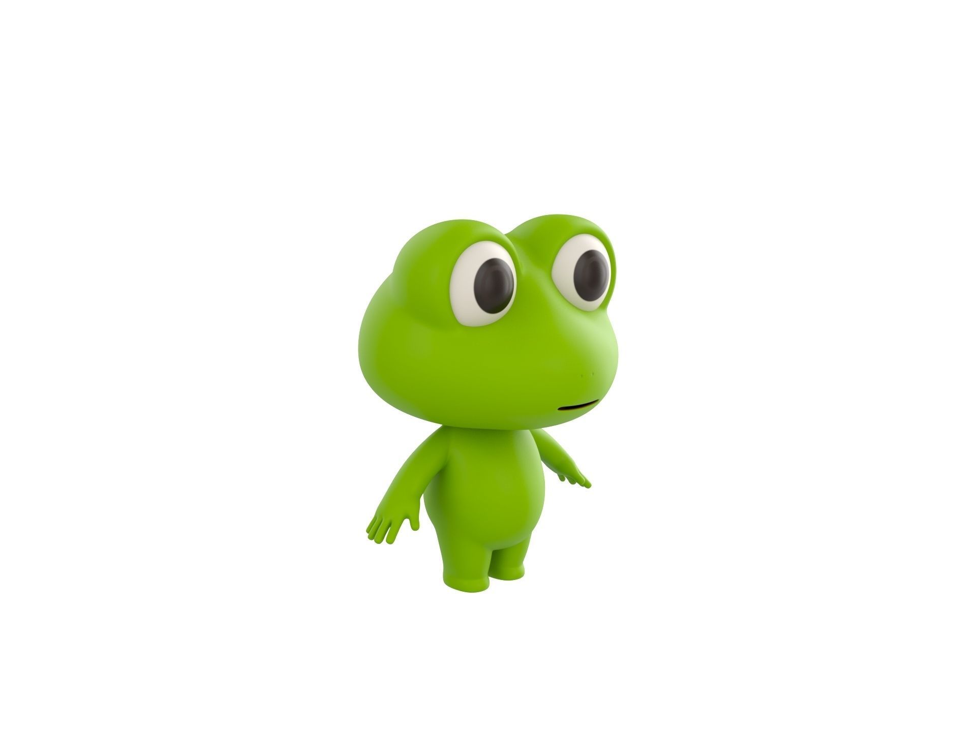 Character172 Rigged Frog 3D model_9