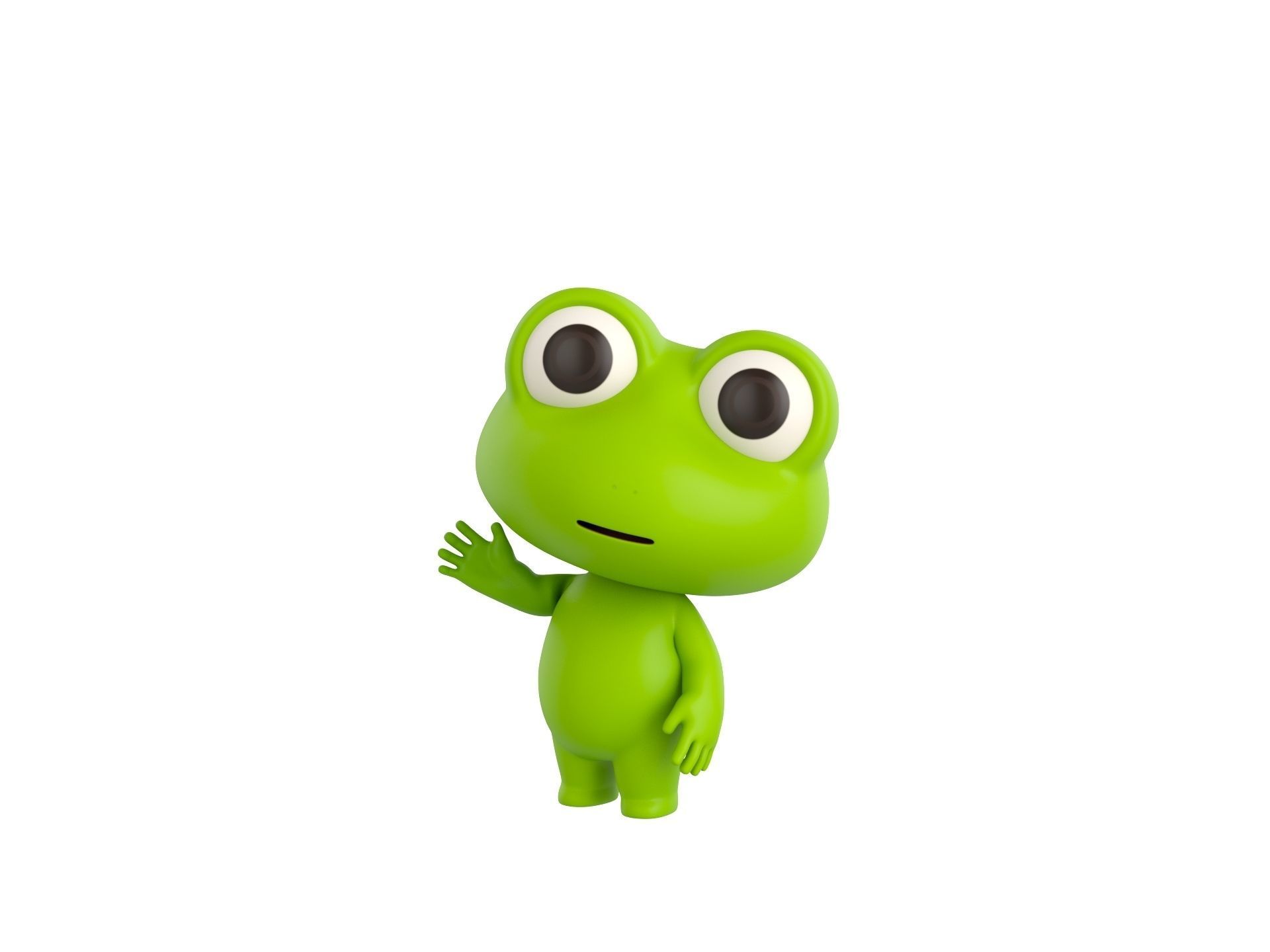 Character172 Rigged Frog 3D model_6
