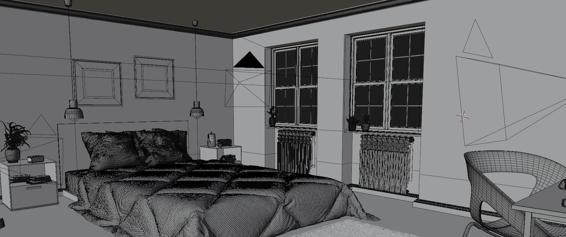 Bedroom HDR Low-poly 3D model_5