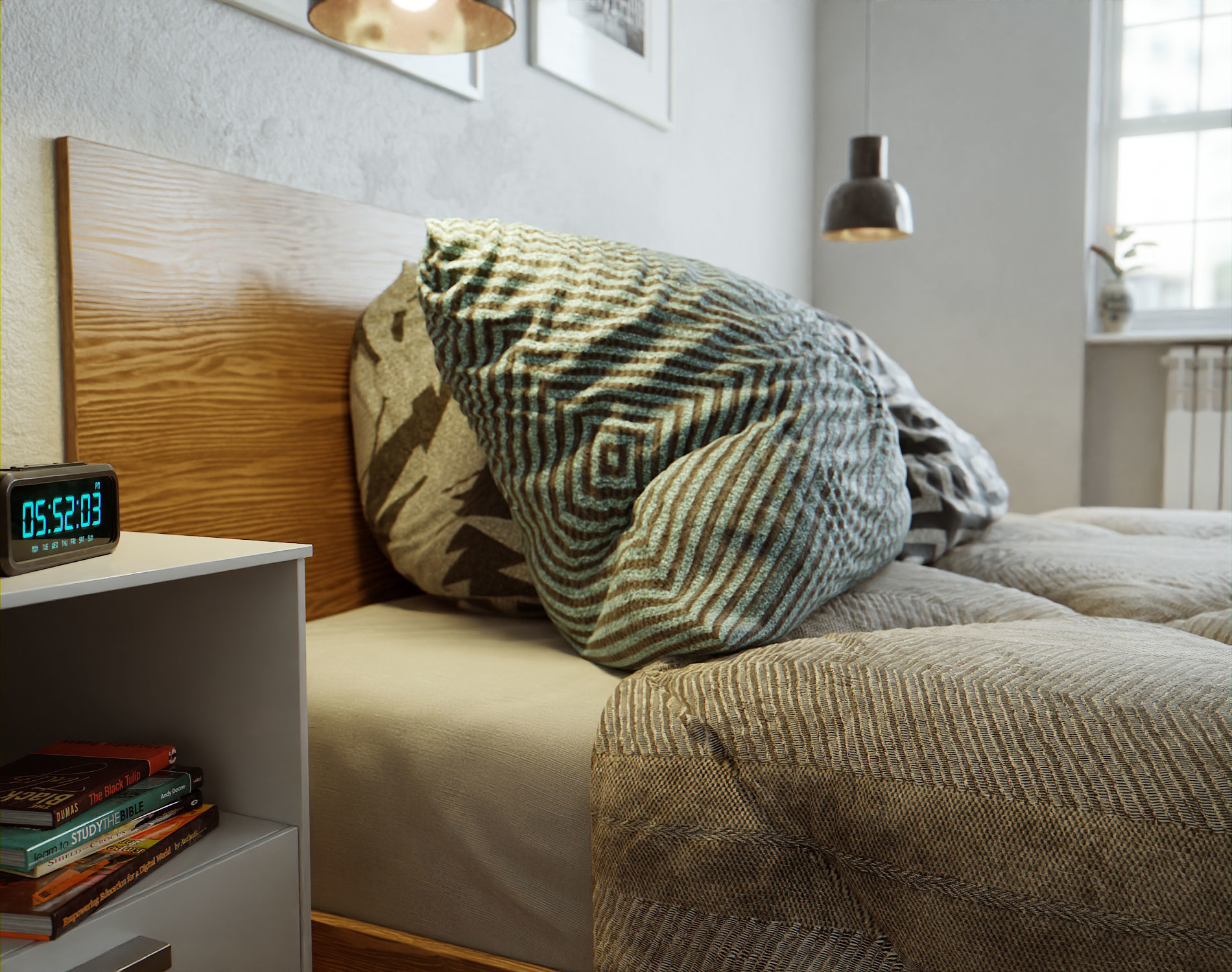 Bedroom HDR Low-poly 3D model_1