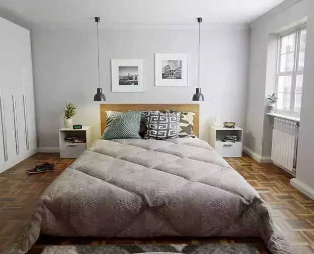 Bedroom HDR Low-poly 3D model