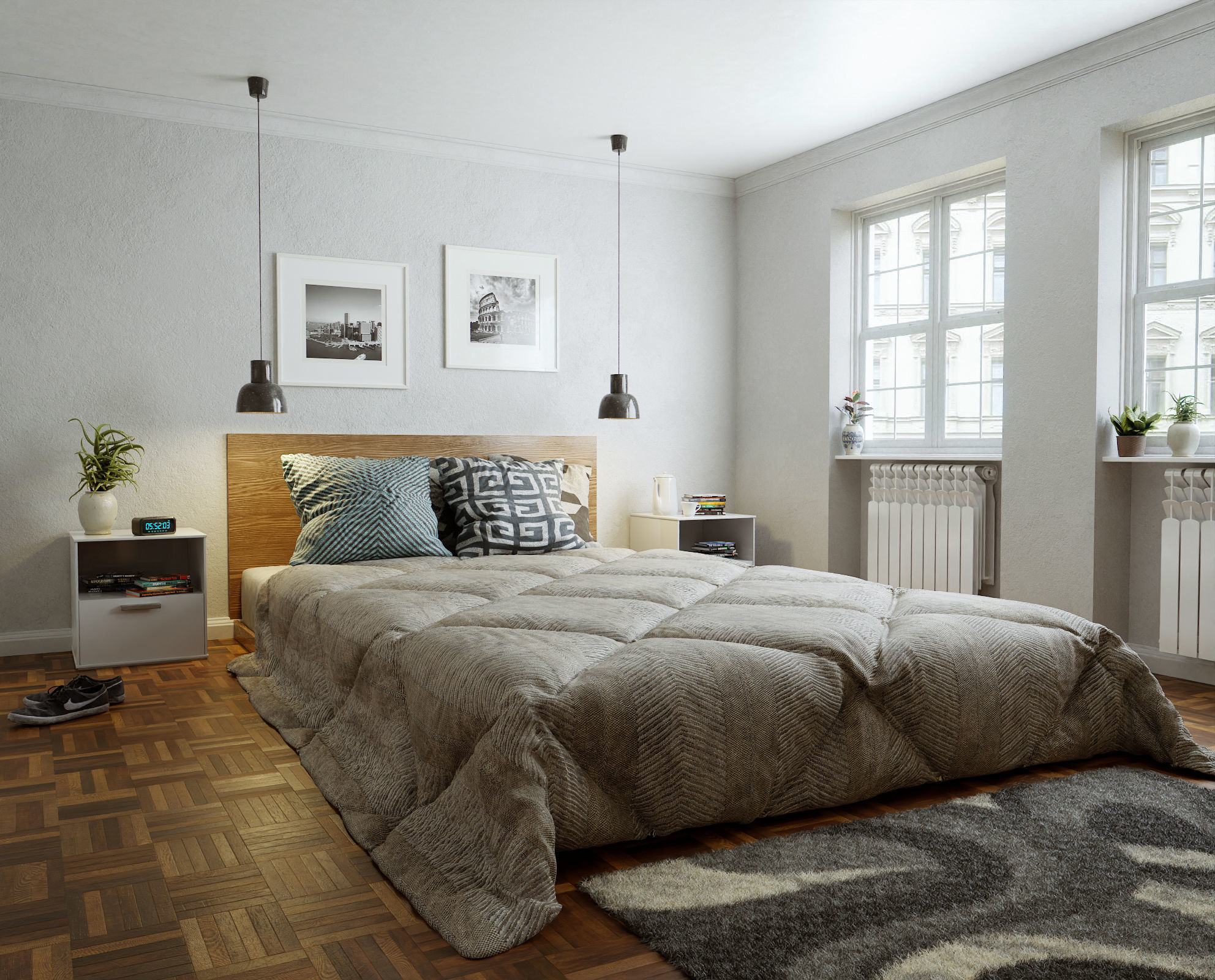 Bedroom HDR Low-poly 3D model_2