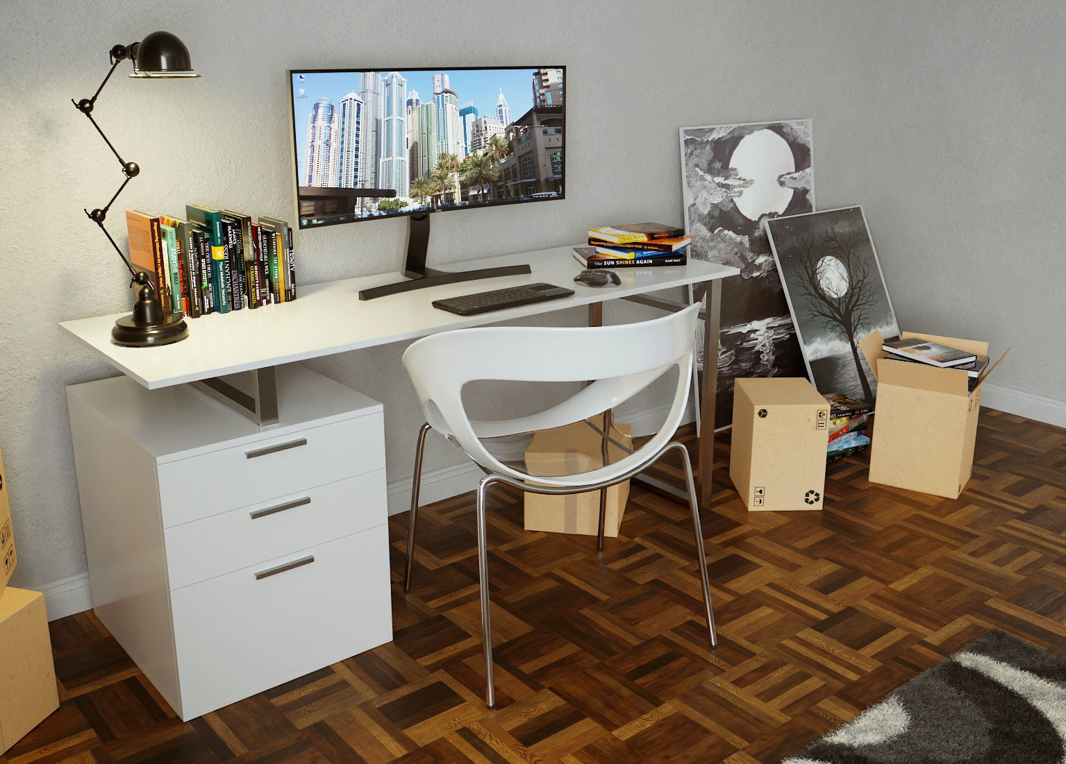 Bedroom HDR Low-poly 3D model_4