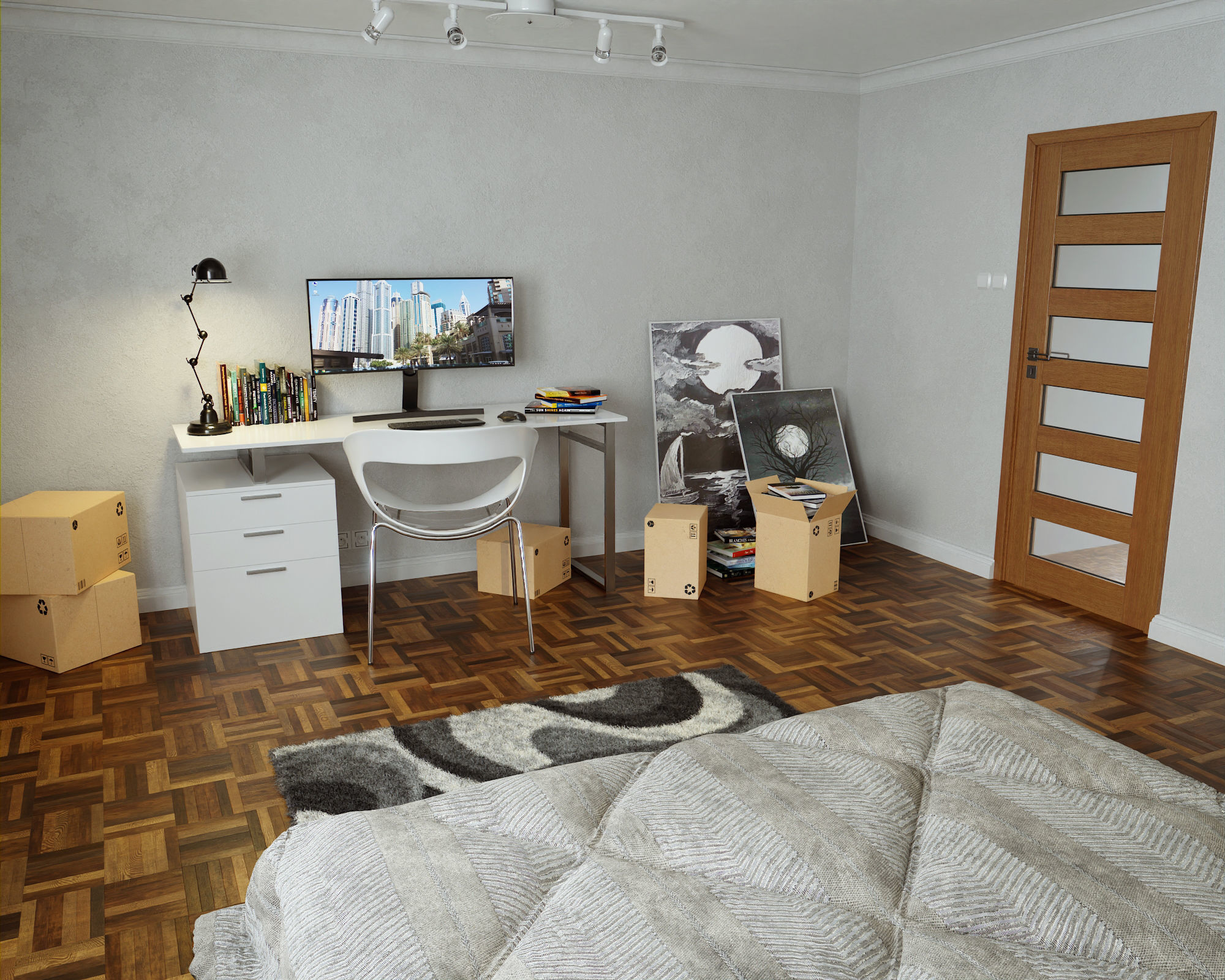Bedroom HDR Low-poly 3D model_3