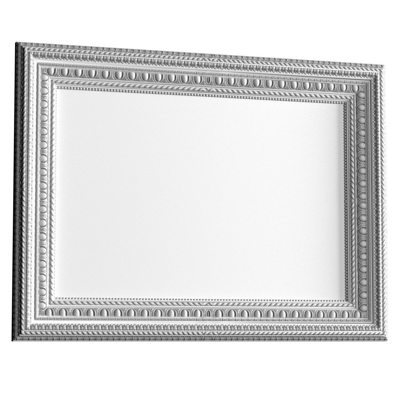 A classic picture in a carved golden frame 3D model_2