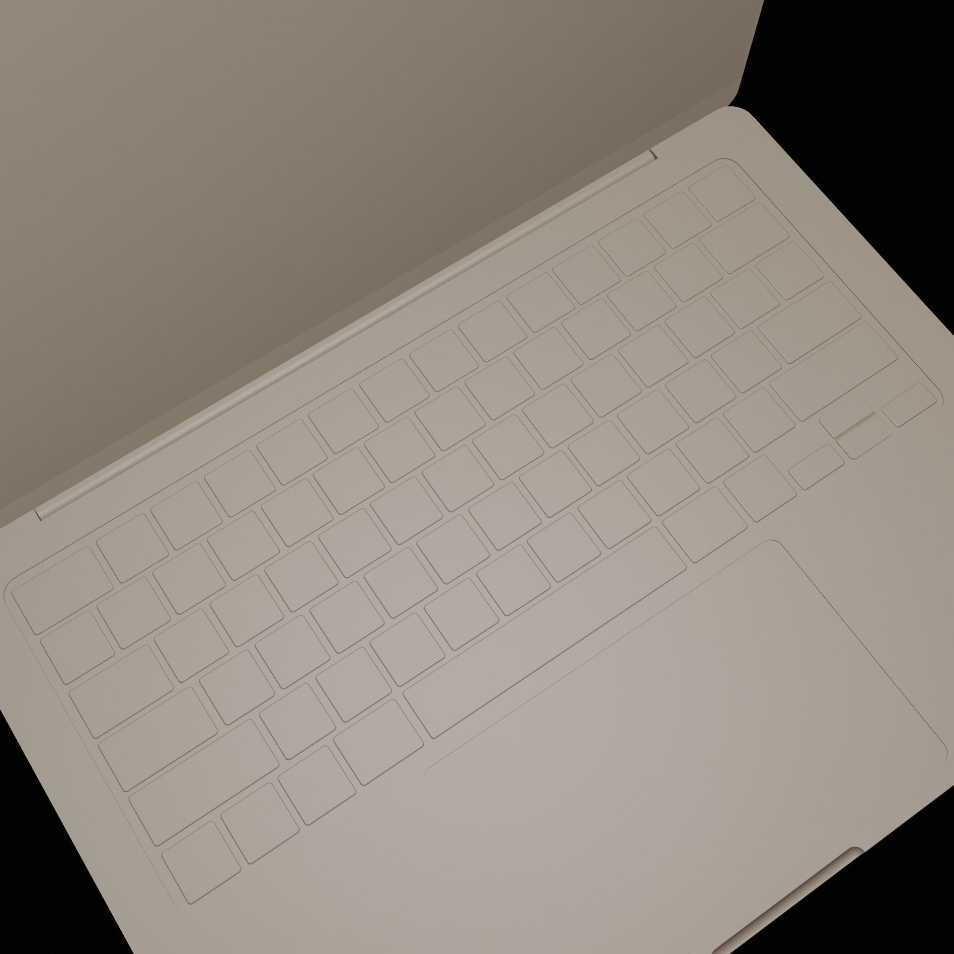 Macbook Pro 14 Base Mesh Free low-poly 3D model_6