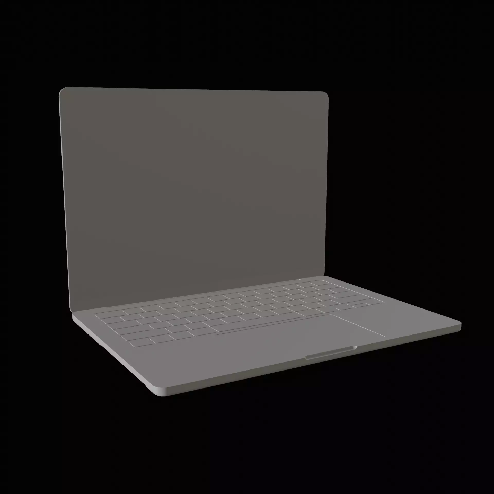 Macbook Pro 14 Base Mesh Free low-poly 3D model_0