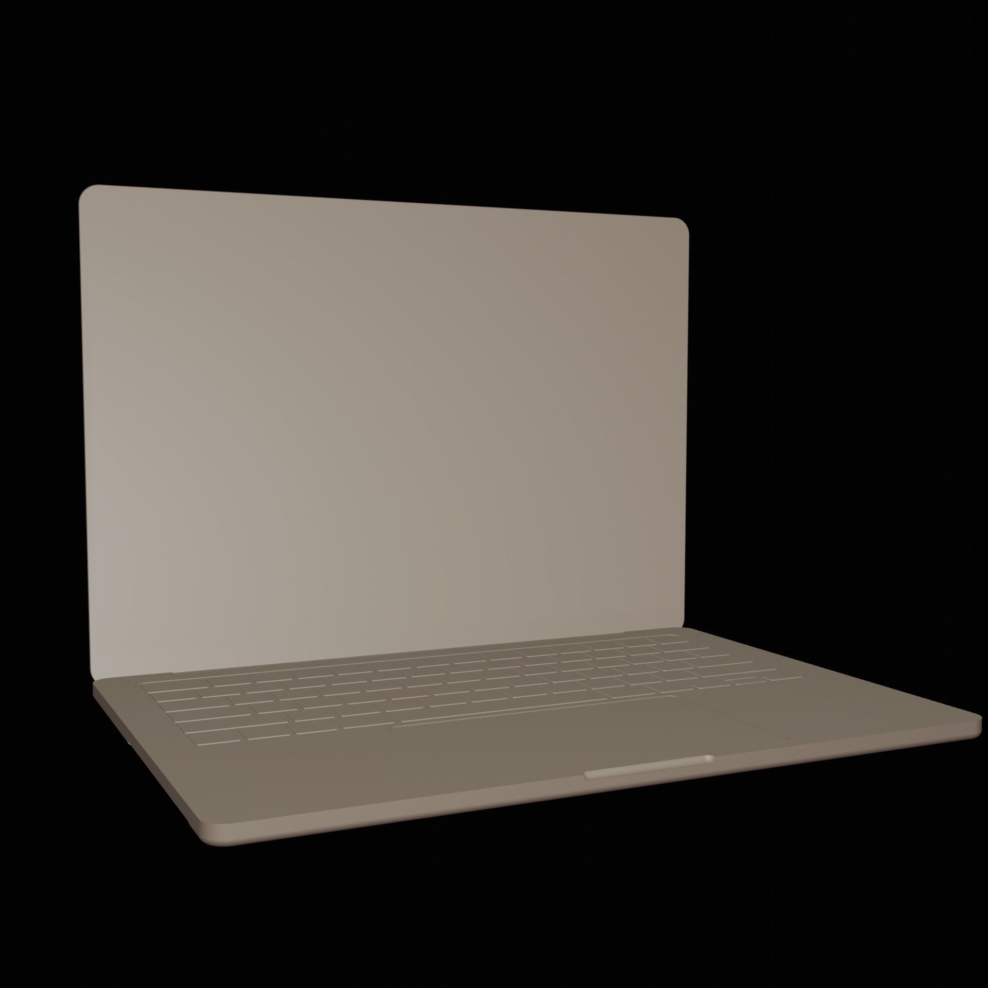 Macbook Pro 14 Base Mesh Free low-poly 3D model_1