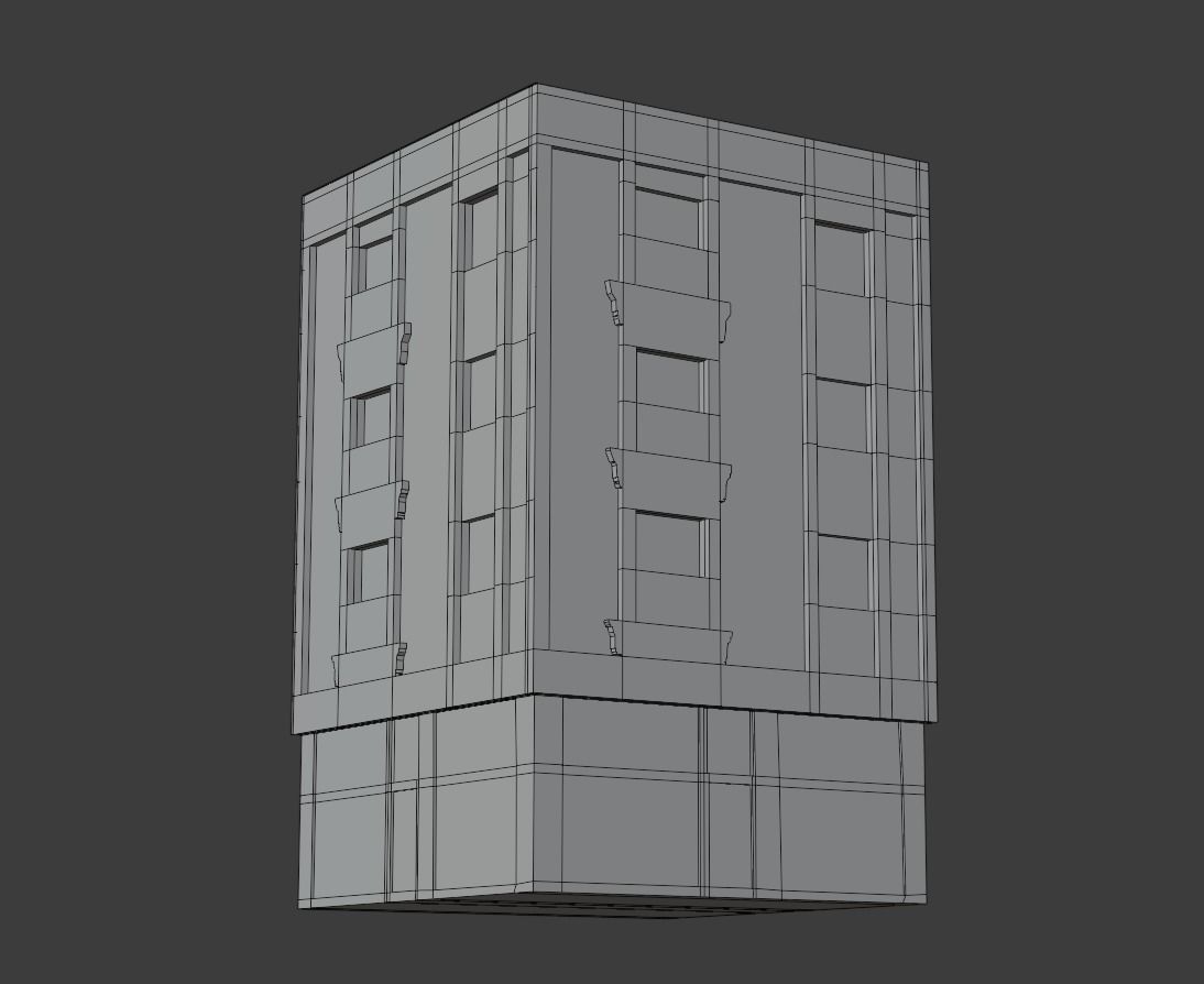 Architectural Building-8 Low-poly 3D model_5