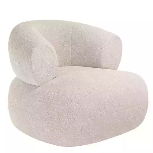 Nordic Luxe Plush U-Shaped Accent Chair