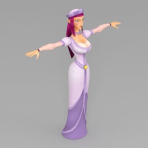 cartoon woman 9 Low-poly 3D model