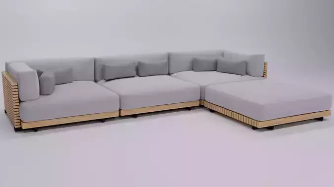 Modular outdoor sofa