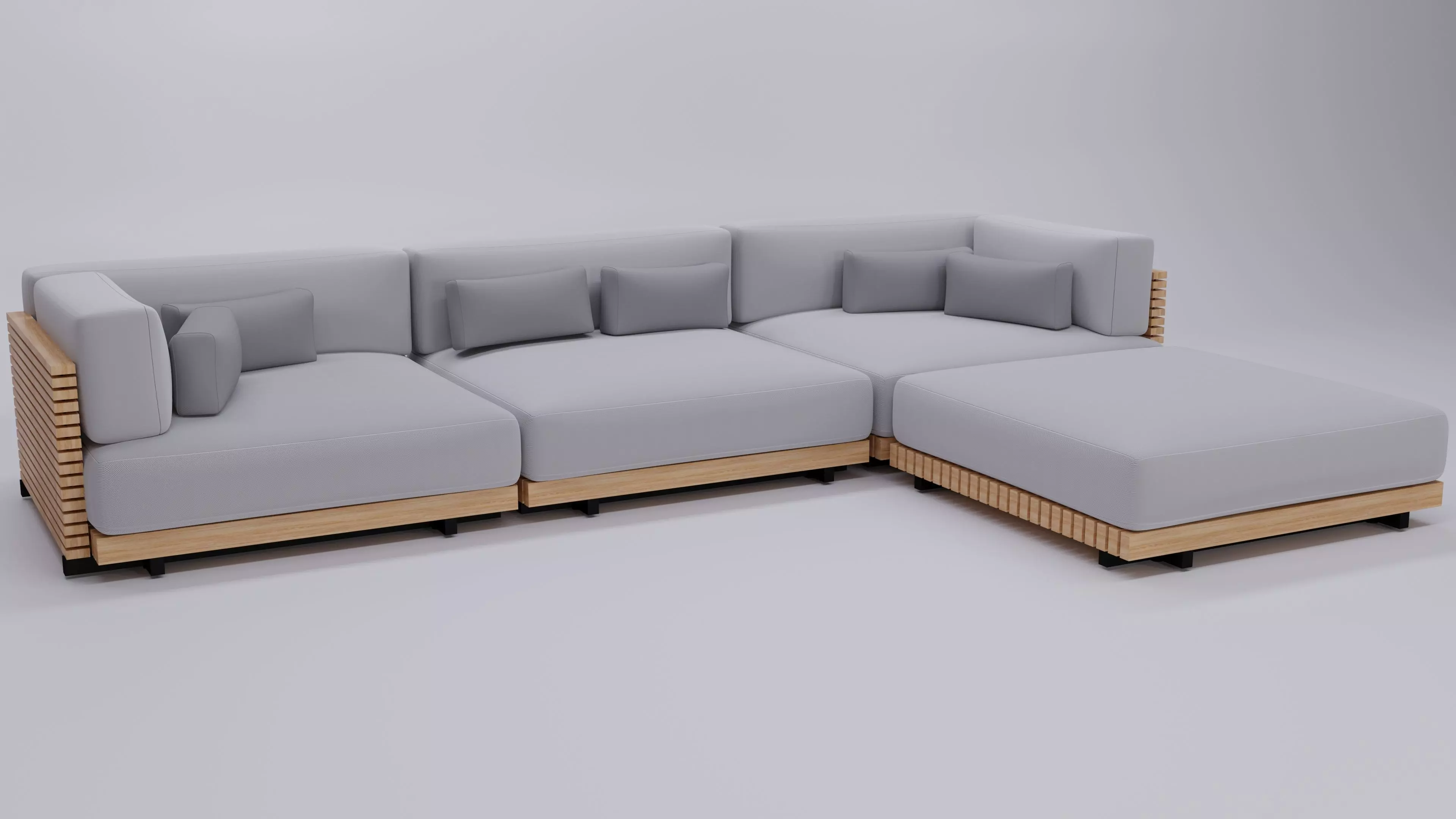 Modular outdoor sofa 3D model