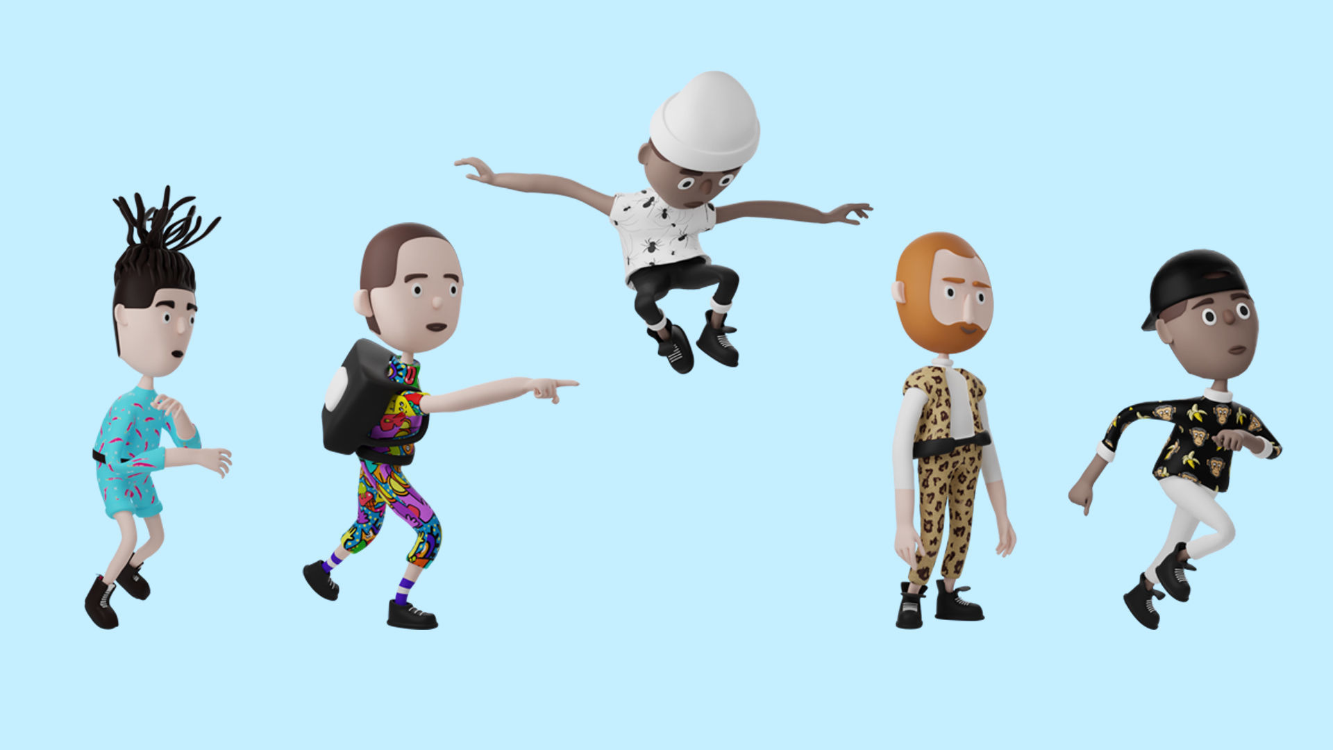 Low poly cartoon characters 1 03 pack 3d model Low-poly 3D model_20