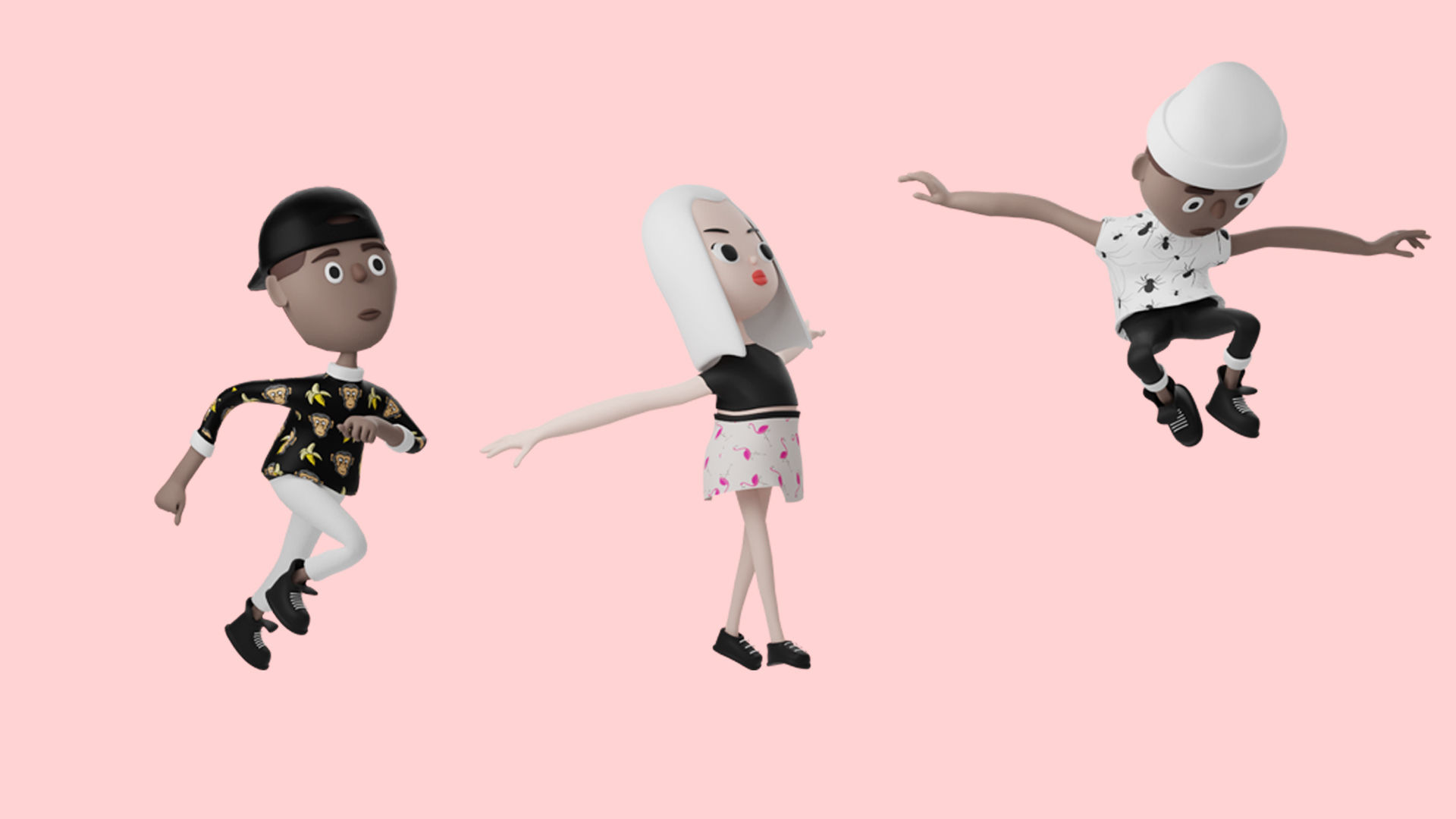 Low poly cartoon characters 1 03 pack 3d model Low-poly 3D model_10