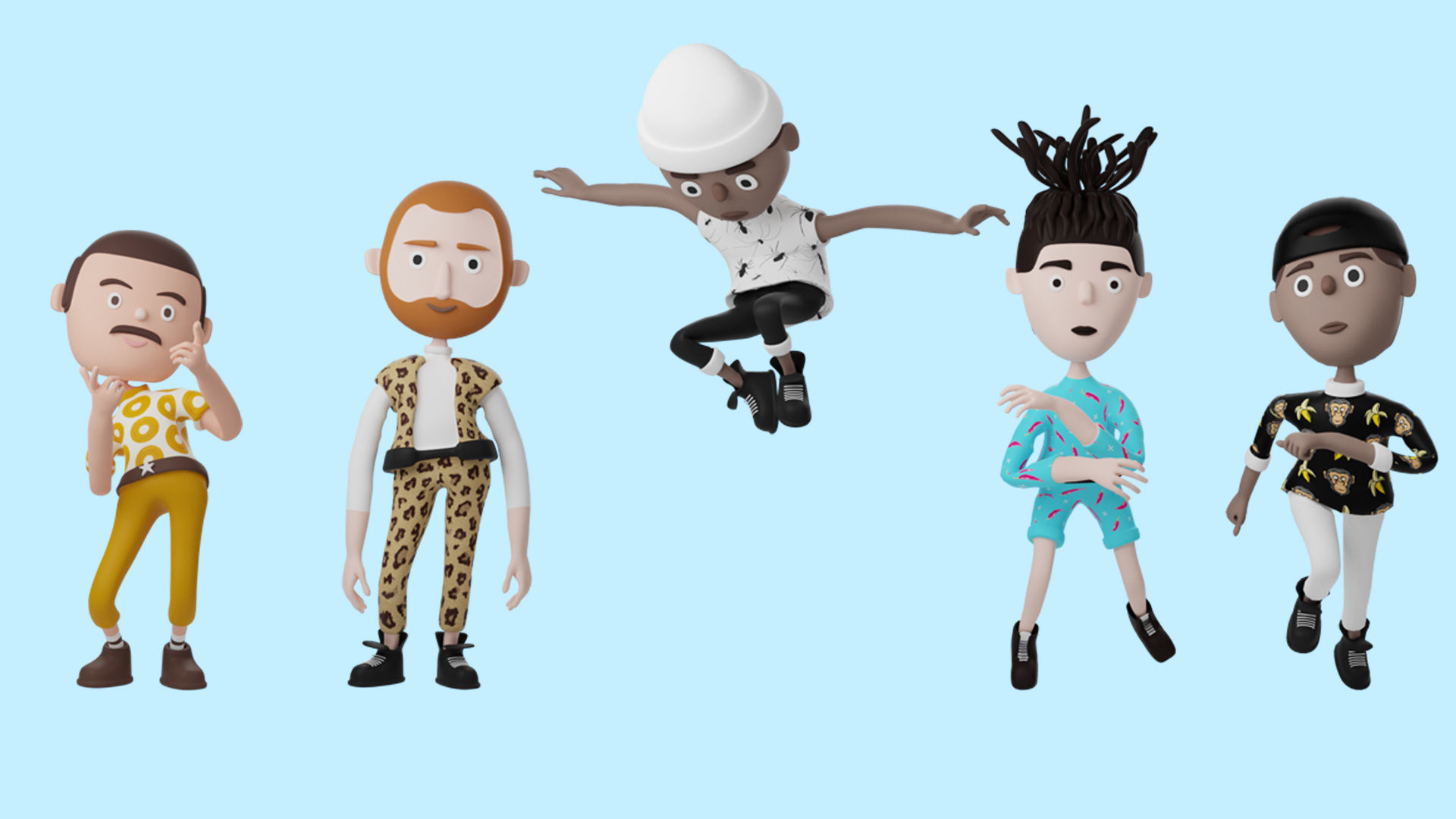 Low poly cartoon characters 1 03 pack 3d model Low-poly 3D model_18