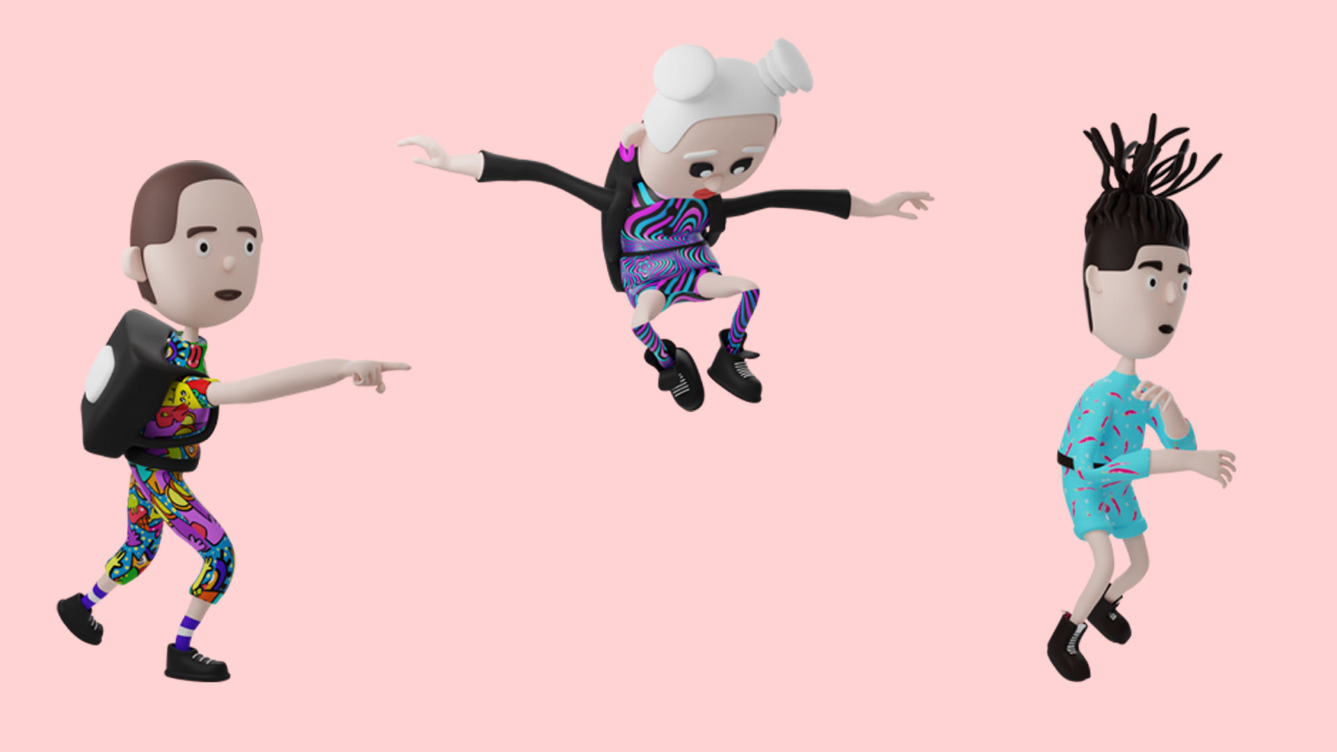 Low poly cartoon characters 1 03 pack 3d model Low-poly 3D model_14