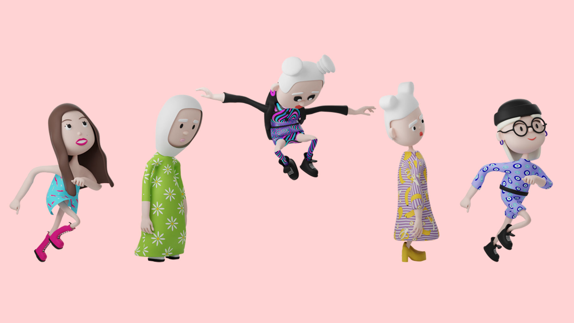 Low poly cartoon characters 1 03 pack 3d model Low-poly 3D model_19