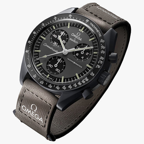Swatch X Omega MoonSwatch Mercury Low-poly 3D model
