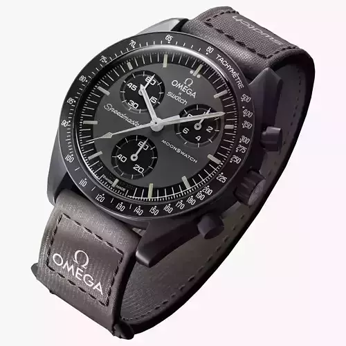 Swatch X Omega MoonSwatch Mercury Low-poly 3D model