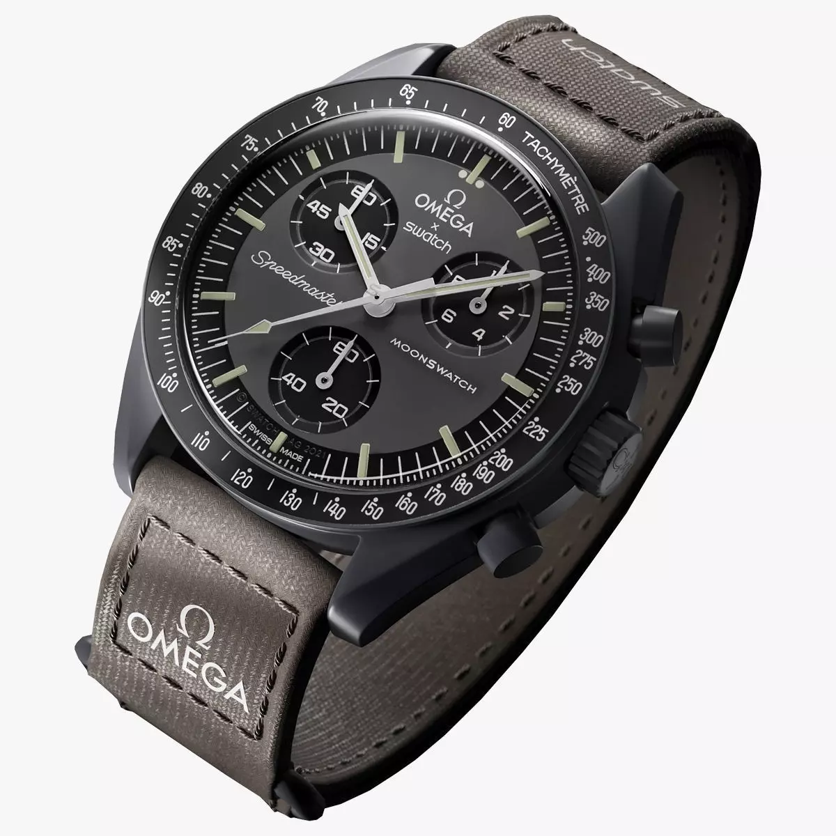 Swatch X Omega MoonSwatch Mercury Low-poly 3D model_0