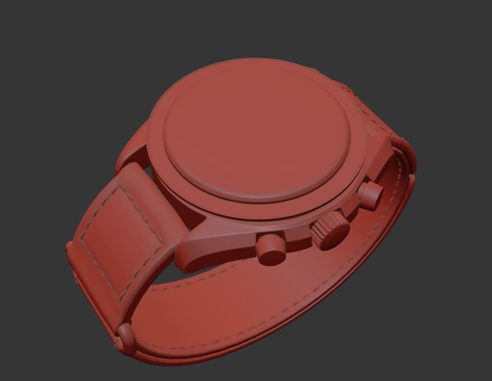 Swatch X Omega MoonSwatch Mercury Low-poly 3D model_9