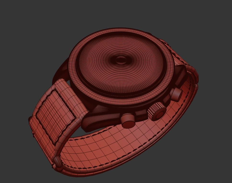 Swatch X Omega MoonSwatch Mercury Low-poly 3D model_10